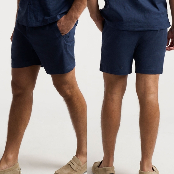 Birddogs Other - Birddogs Tech Linen Shorts Navy S 7" Inseam Linen Blend